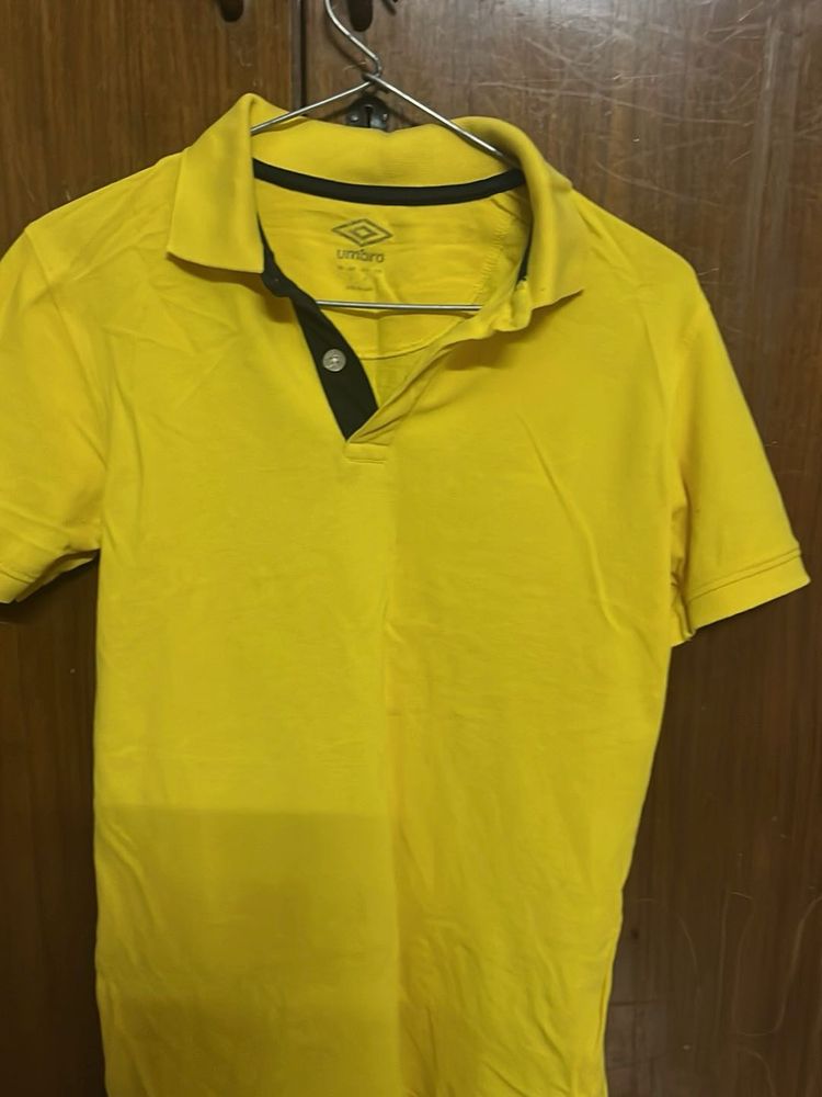 Men's Yellow Umbro Polo Shirt