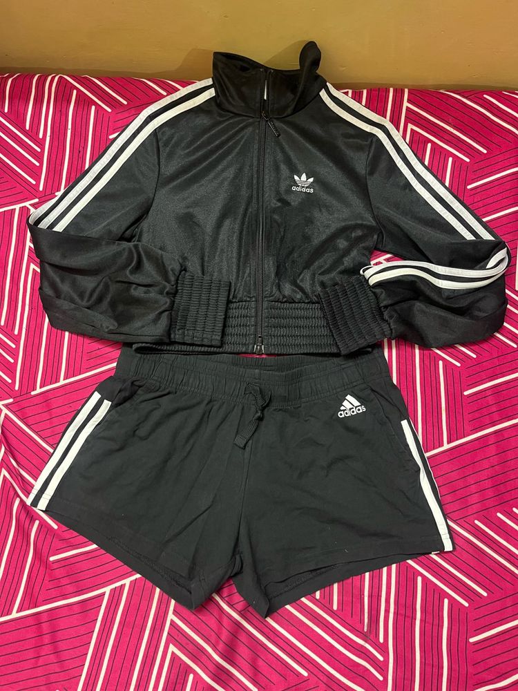 Adidas Track Jacket &amp; Shorts Set