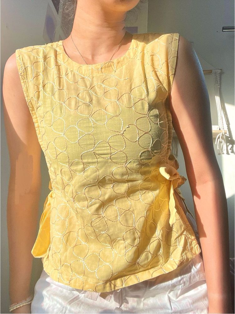 Bow Cotton Top🧀🎀