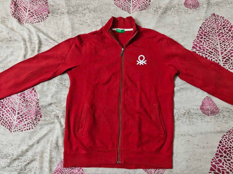 UCB Benetton Red Zip-Up Jacket
