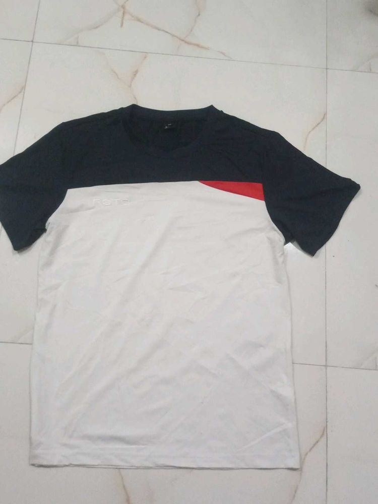 Men's Color Block T-Shirt red colour tshirt
