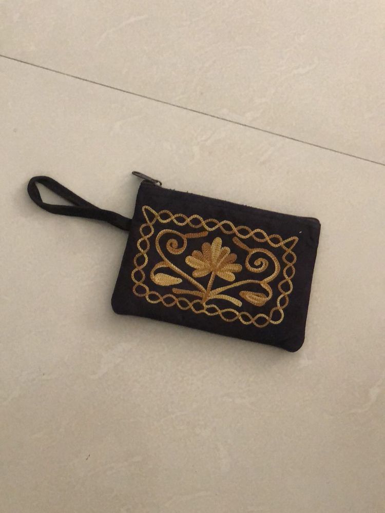 Embroidered Clutch Pouch