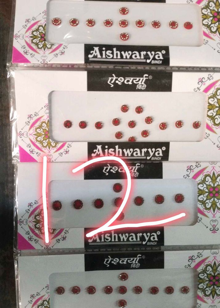 Aishwarya Bindi Red Stones