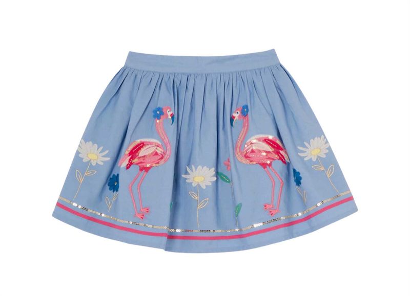 Little Girls Flamingo Top &amp; Skirt from London