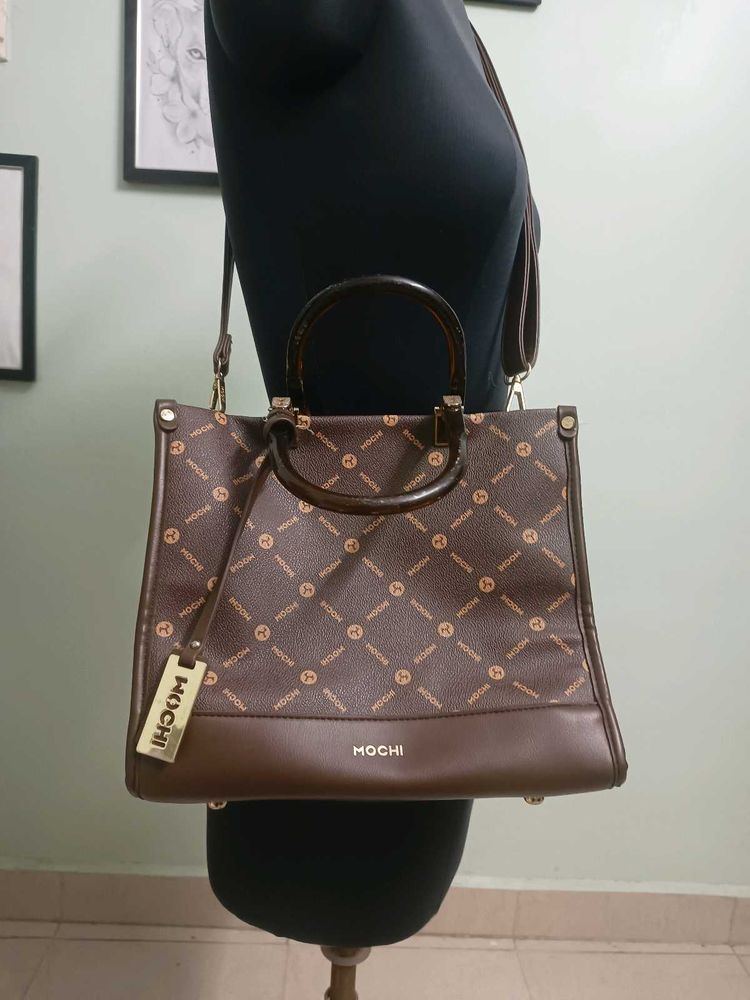 Stylish Brown Mochi Handbag