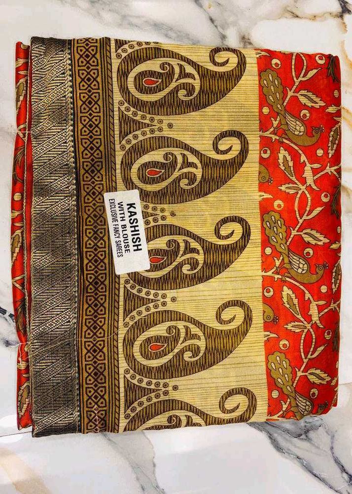 Vibrant Peacock Print Dress Material