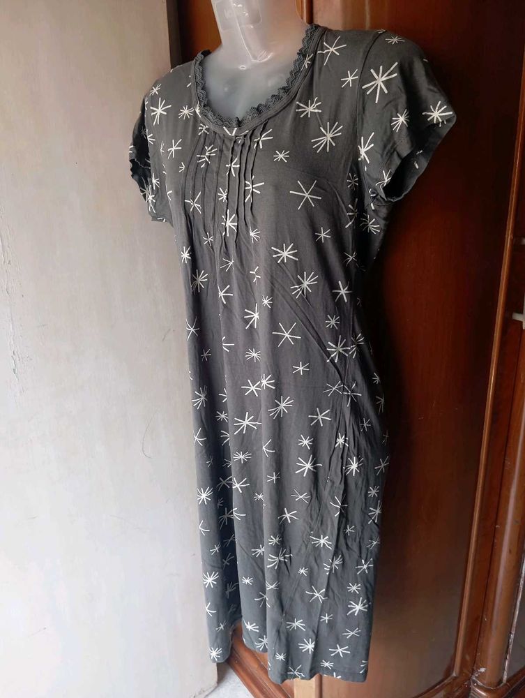 Cozy Star Print Nightgown