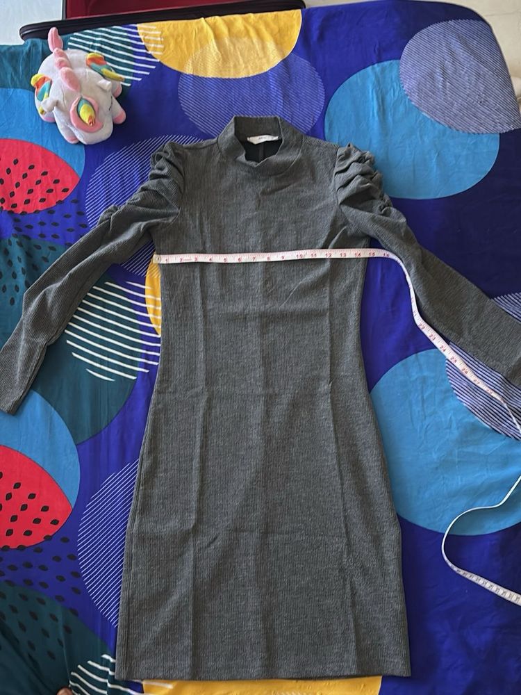 Gray Bodycon Mini Dress
