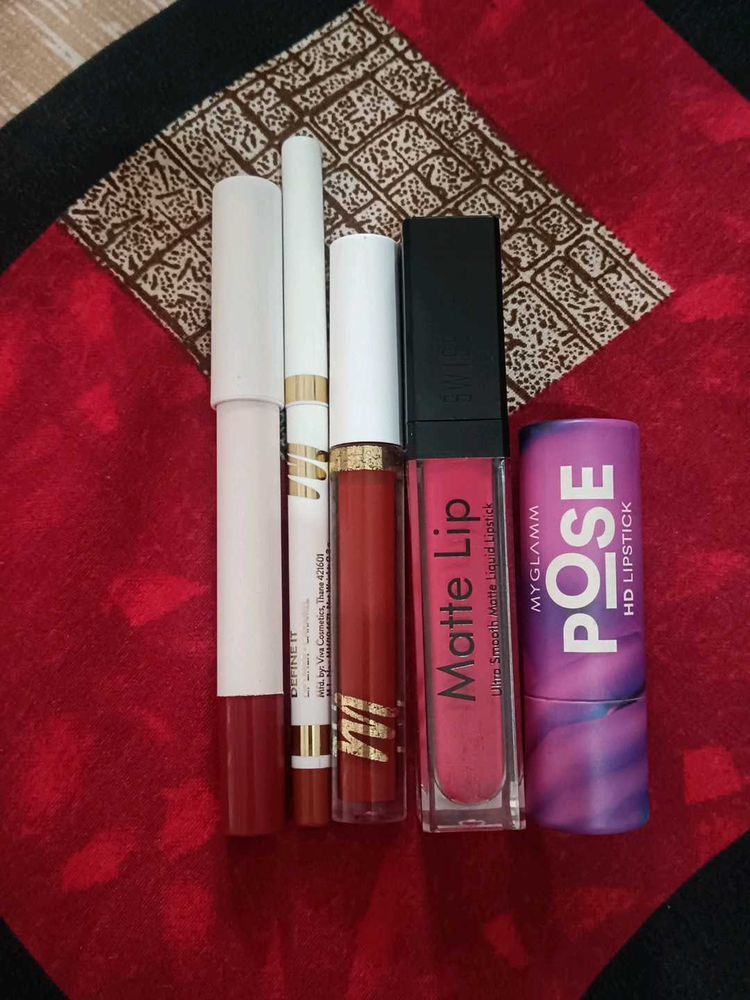 Myglamm &amp; Swiss beauty Matte Lipsticks &amp; Liner