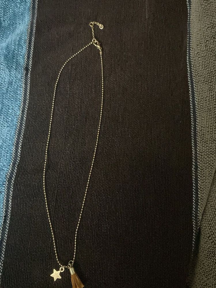 Star &amp; Tassel Charm Necklace
