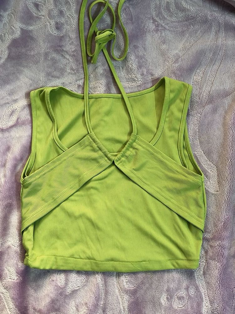 Lime Green Urbanic Crop Top