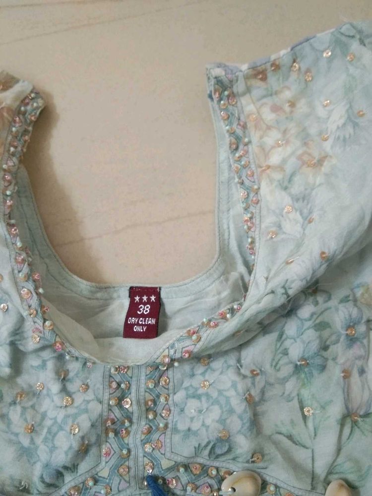 Embellished Floral Print kurta set