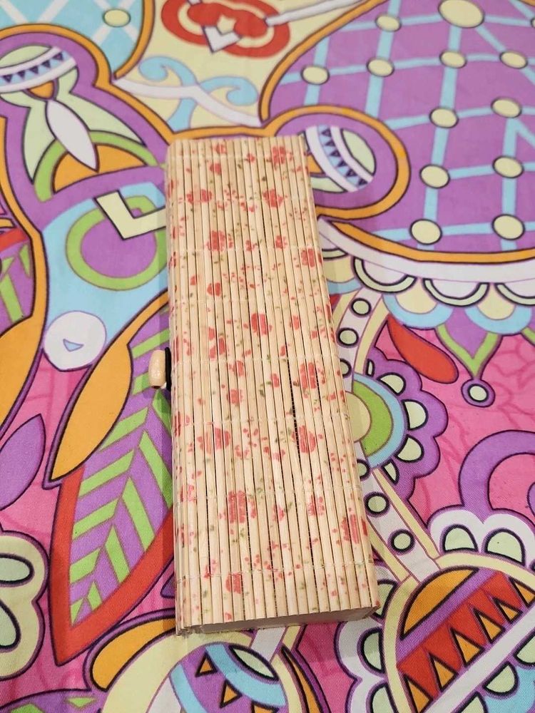 Floral Bamboo Clutch