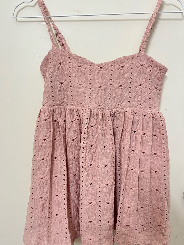 Pretty Pink Eyelet Dress