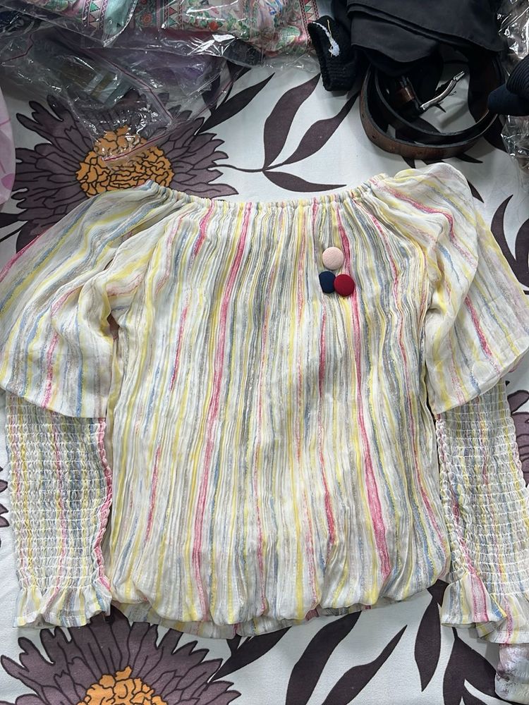 Striped Off-Shoulder Top