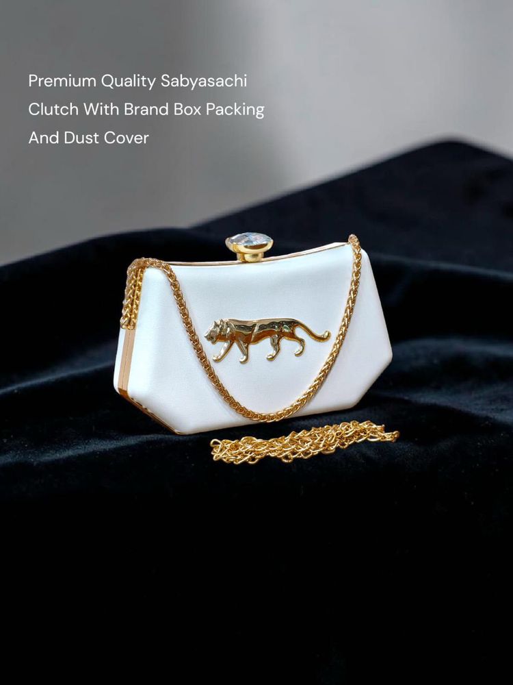 Sabyasachi Inspired White Clutch
