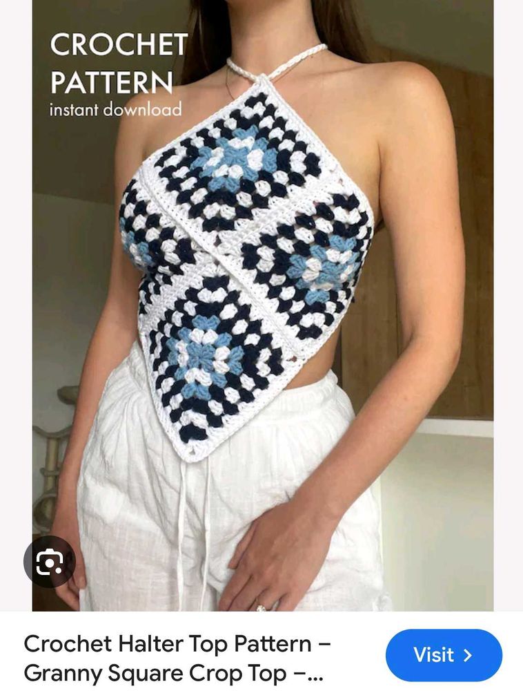 Crochet Halter Crop Top