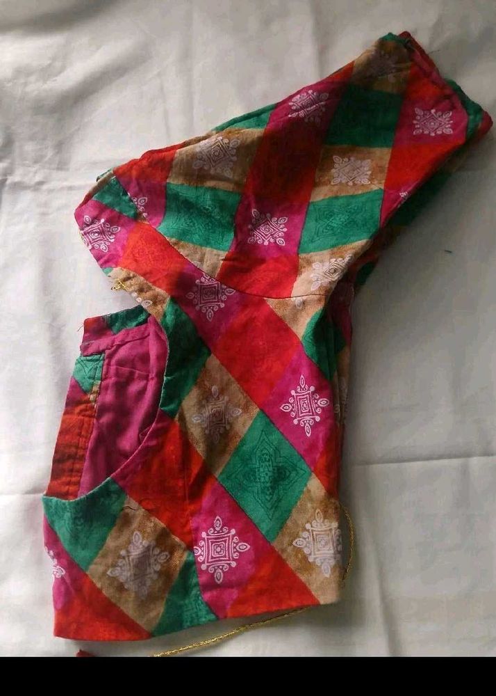Vibrant Geometric Print Blouse