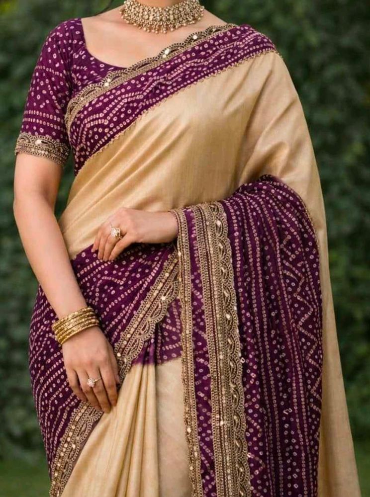 Elegant Bandhani Saree