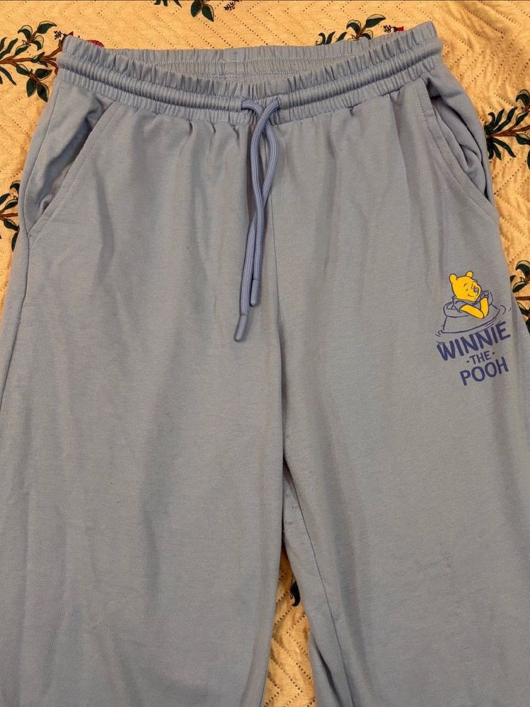 Cotton Light Blue Trousers