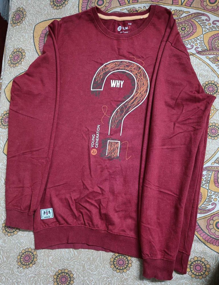 Maroon Graphic Sweatshirt