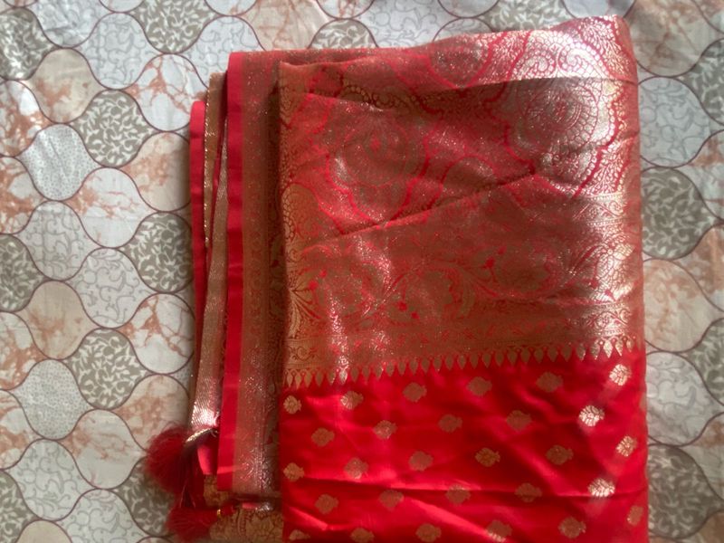 Elegant Red Banarasi Silk Saree