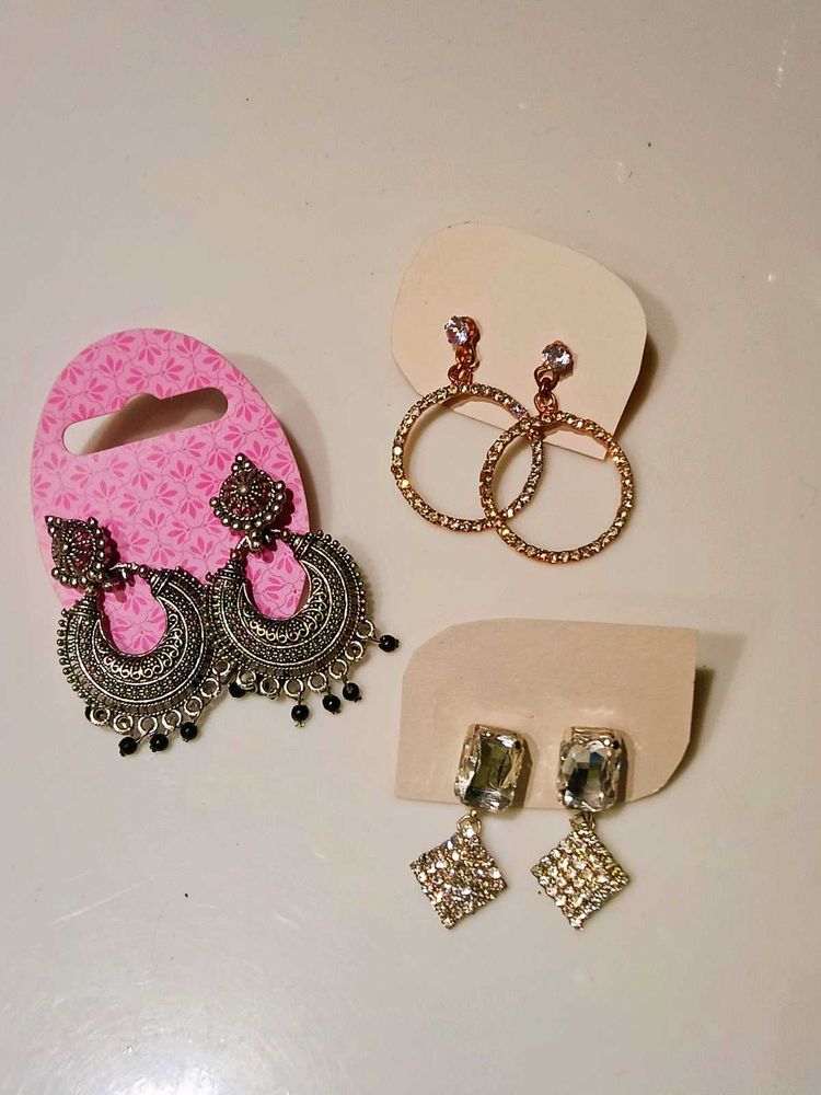 [COMBO OF 3] Party wear earrings set