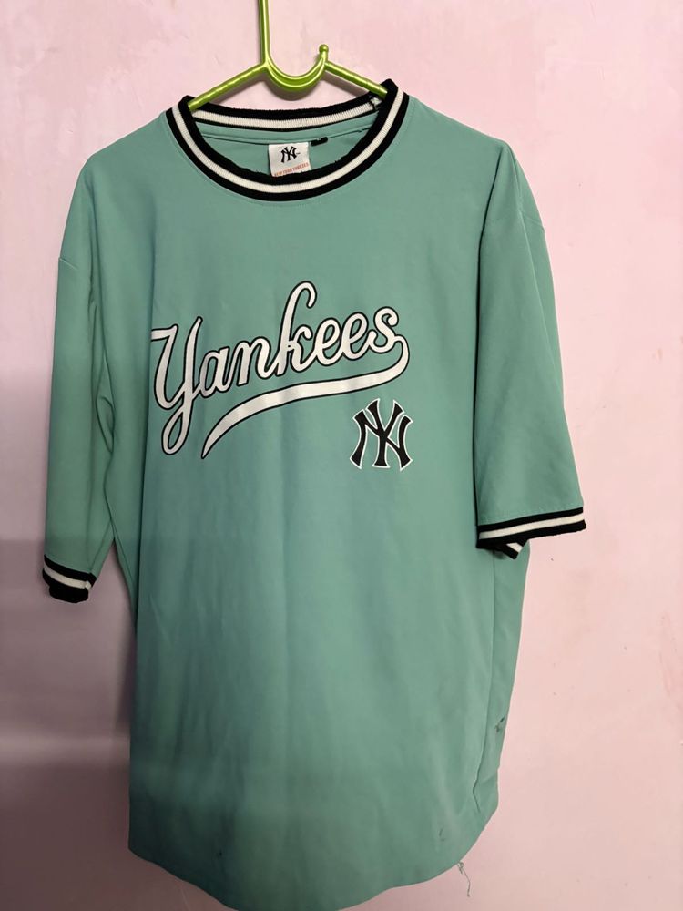 Mint Green Yankees Baseball T-Shirt