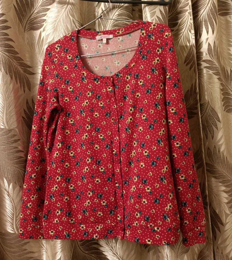 Floral Red Top