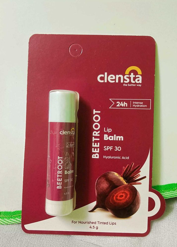 Clensta Beetroot Lip Balm SPF 30