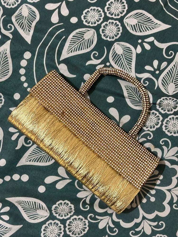 Gold Rhinestone Clutch