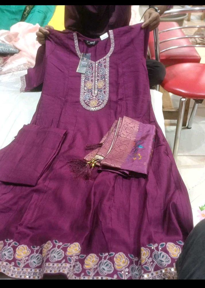 Elegant Purple Kurta Set with Dupatta