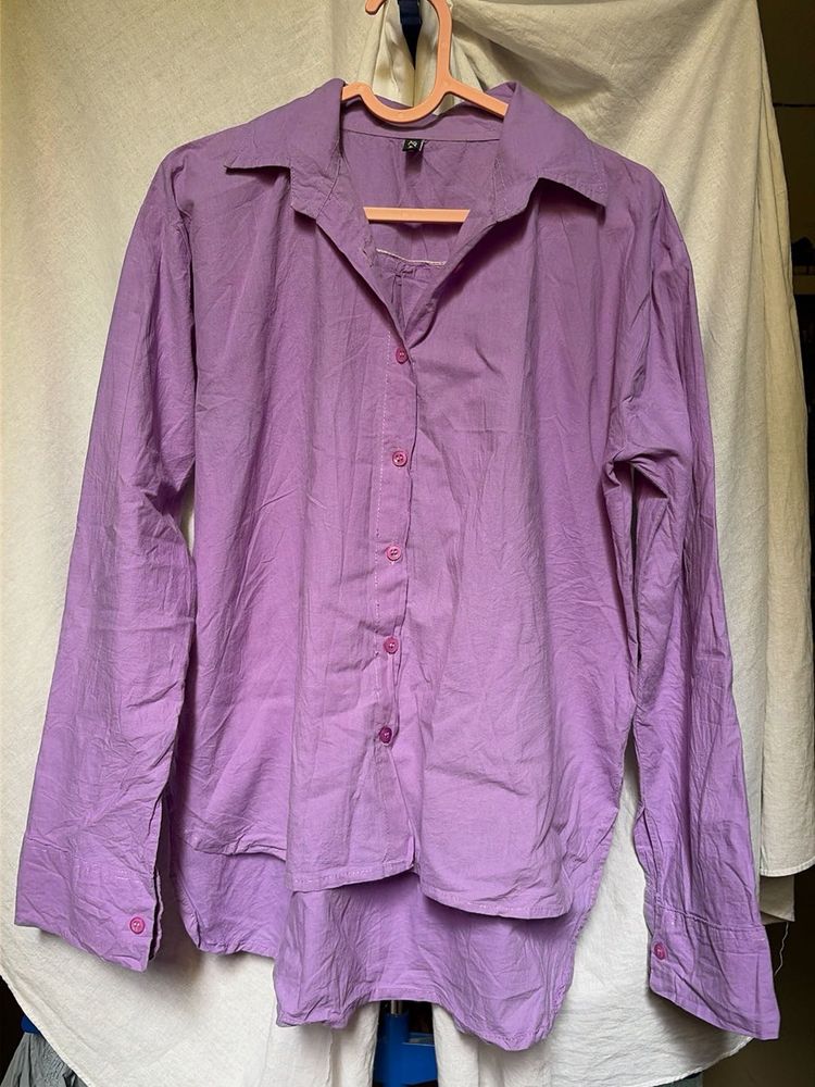 Lavender Button-Up Shirt