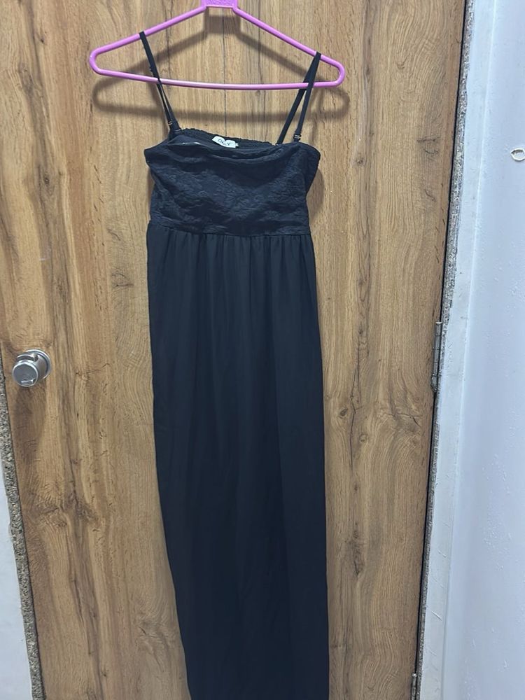 Black Lace Maxi Dress