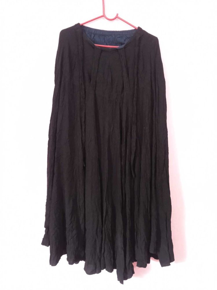 Flowy Black Ethnic Skirt