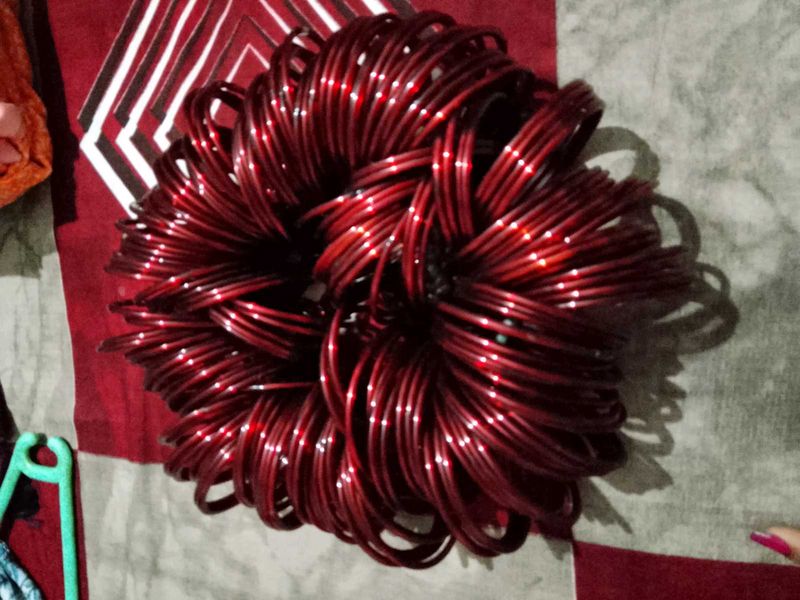 maroon Glass Bangles Set