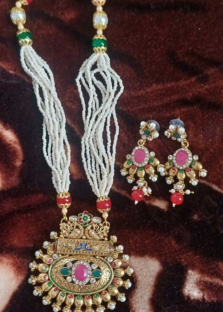 Indian Bridal rani Necklace &amp; Earrings Set