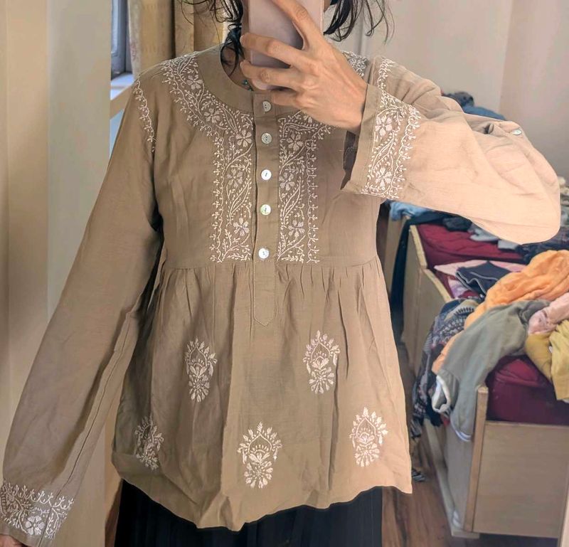 Embroidered Cotton Kurta, v good quality