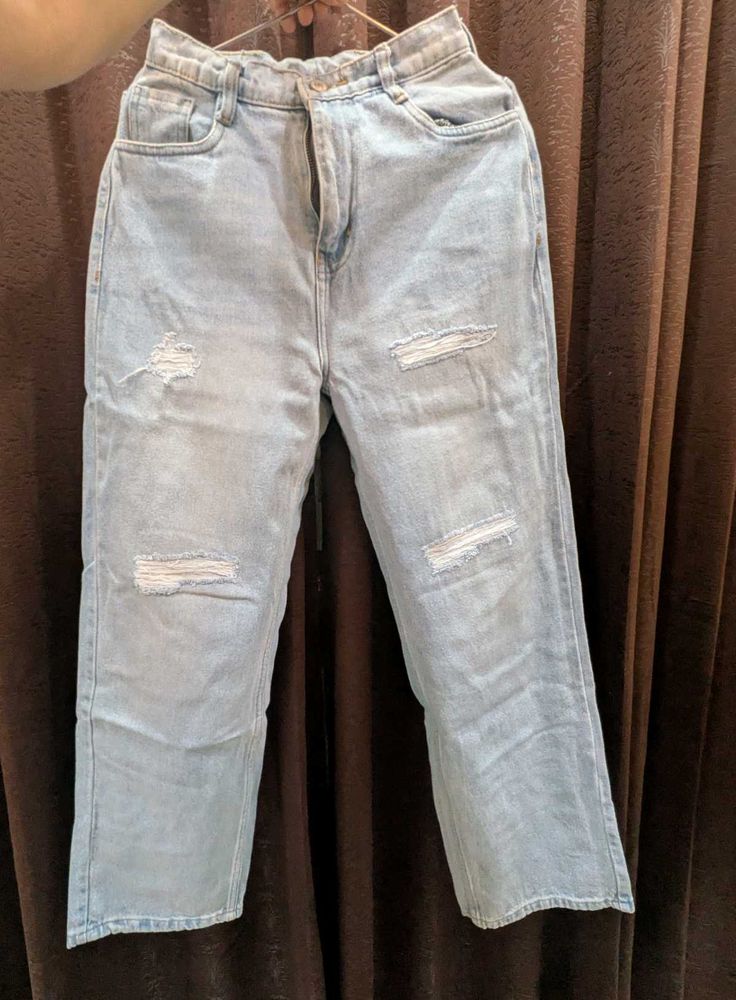 Distressed Light Wash Jeans