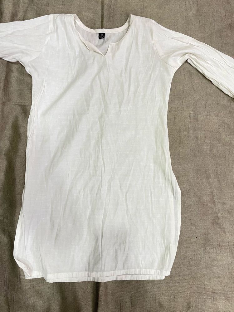 Classic White Cotton Kurta