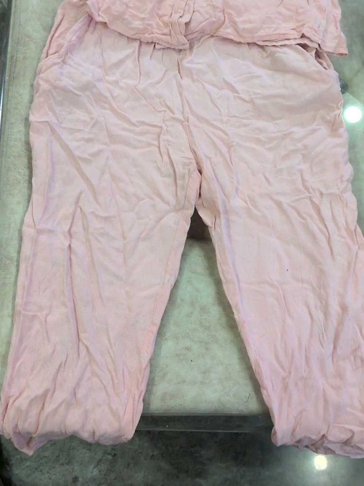 Pink Lounge Night Suit