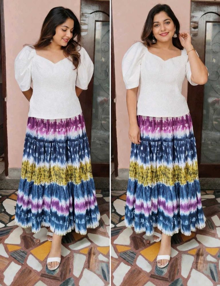 Covington Tie-Dye Printed Maxi Skirt