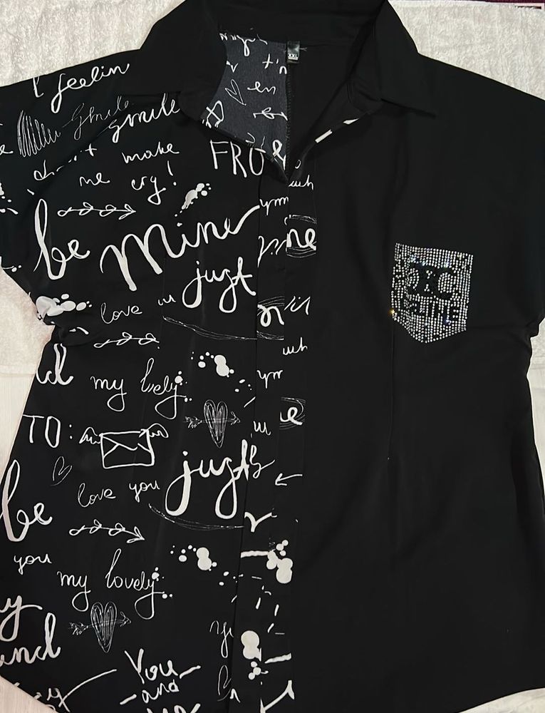 Unique Black bagi style Graphic Print Shirt