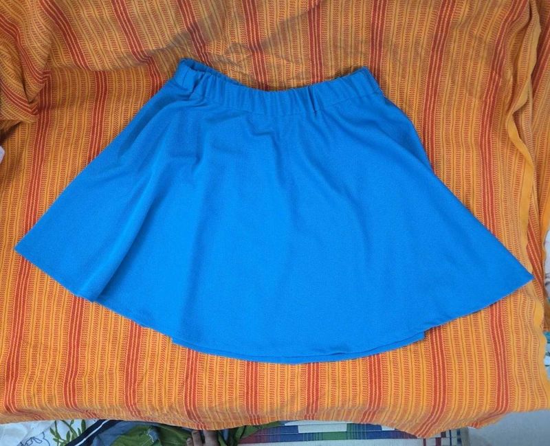 Blue Skater Skirt