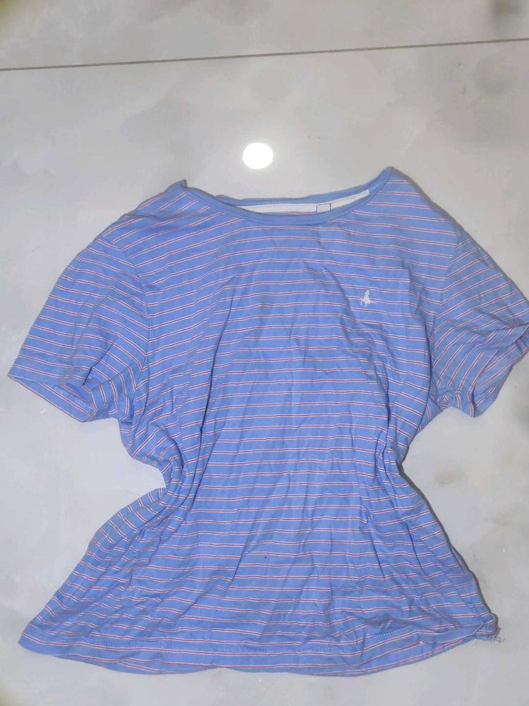 Striped Baby Blue T-Shirt