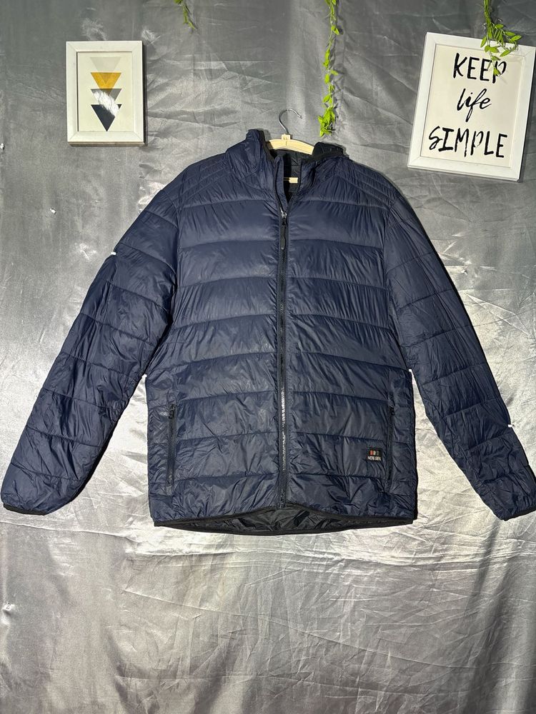 Mango Navy Puffer Jacket