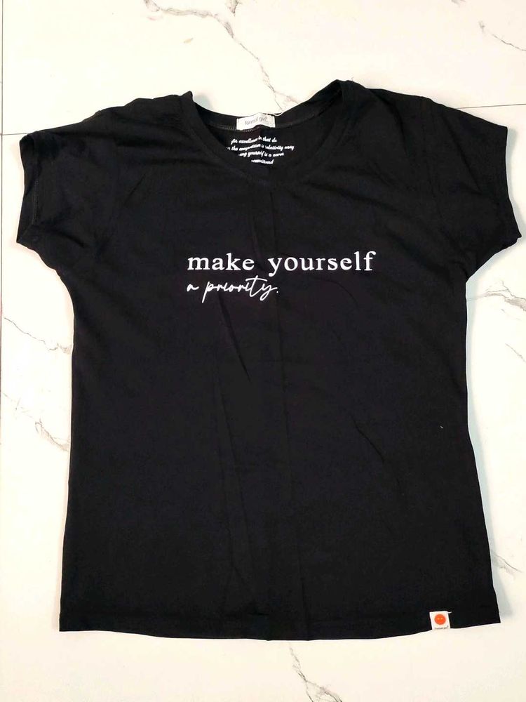 Make Yourself a Priority Black T-Shirt