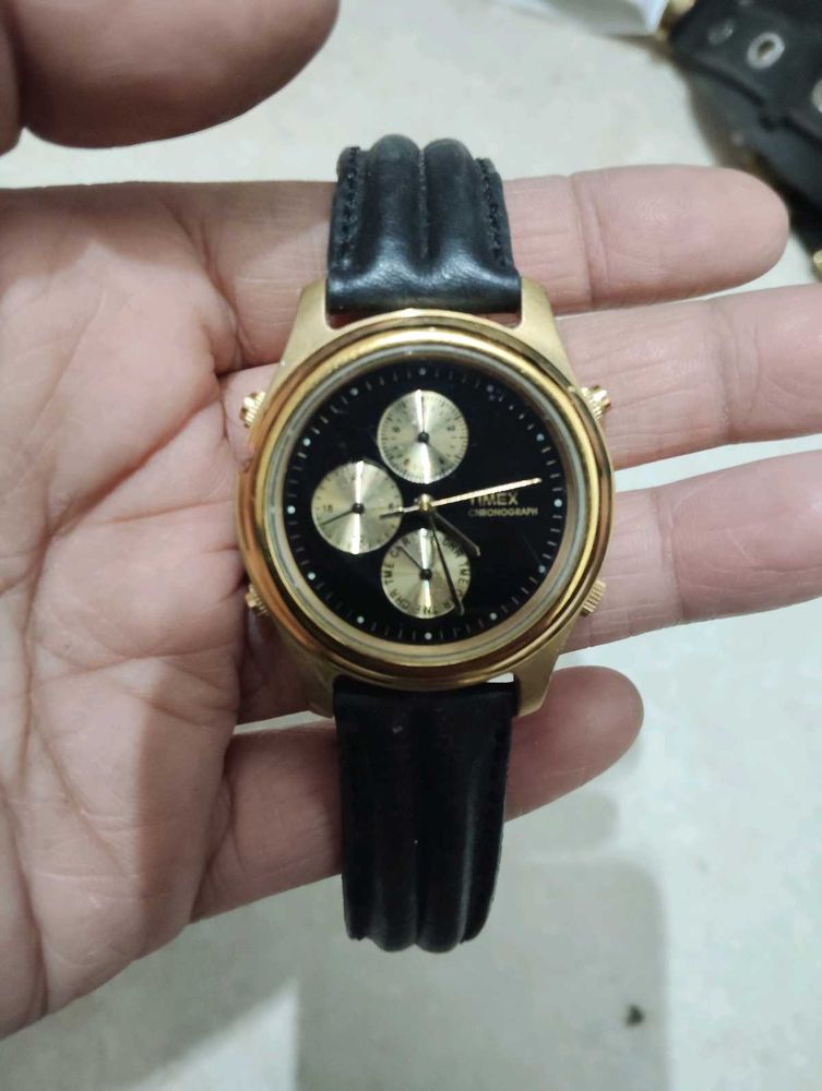 Timex Chronograph Watch - Gold Tone