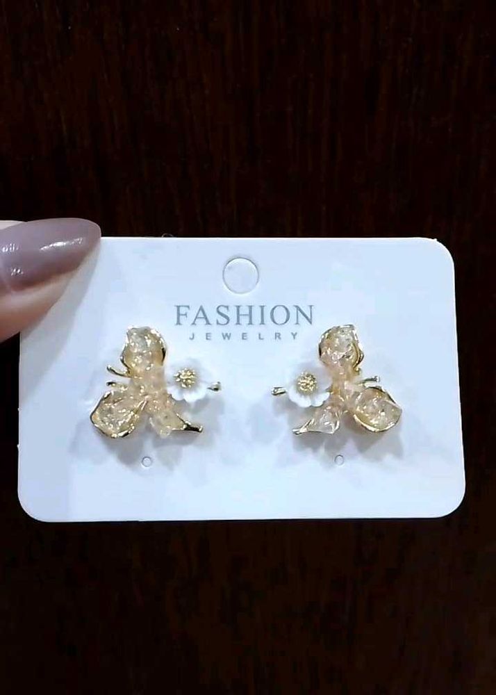 Crystal butterfly earrings