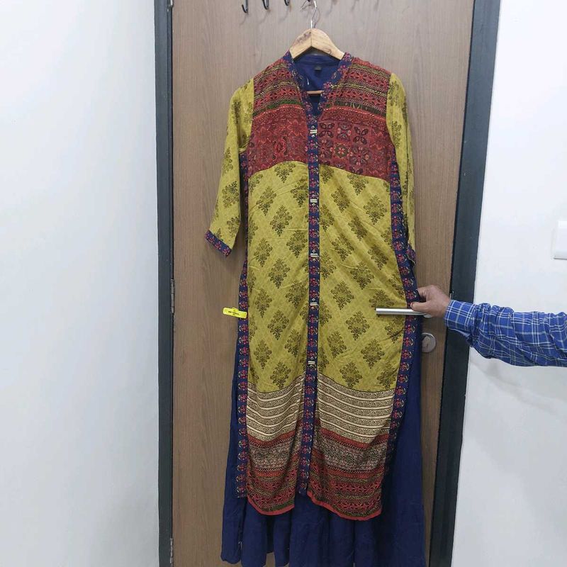 Designer Kurta with Contrasting Skirt